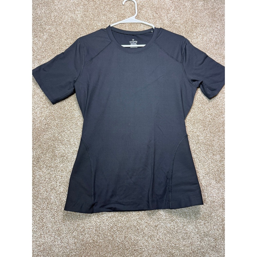 Tommie Copper Womens Black Compression Shirt Short Sleeve Copper Znergy Large